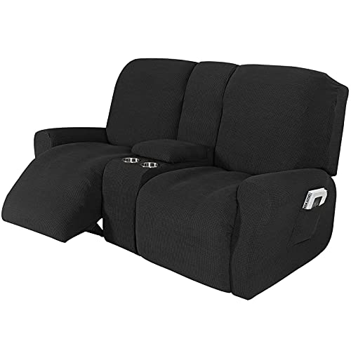 Sofabezug, Schonbezug for Liegesofa, Mit Getränkehaltern – Möbelschutzbezug for 2-3-Sitzer-Liegesofa Mit Konsole(A,2 Seater) von NEYTIIR