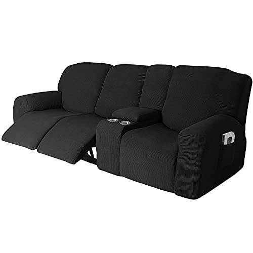 Sofabezug, Schonbezug for Liegesofa, Mit Getränkehaltern – Möbelschutzbezug for 2-3-Sitzer-Liegesofa Mit Konsole(A,3 Seater) von NEYTIIR