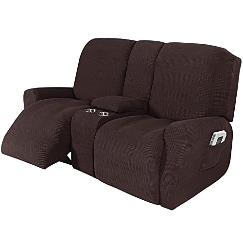 Sofabezug, Schonbezug for Liegesofa, Mit Getränkehaltern – Möbelschutzbezug for 2-3-Sitzer-Liegesofa Mit Konsole(D,2 Seater) von NEYTIIR