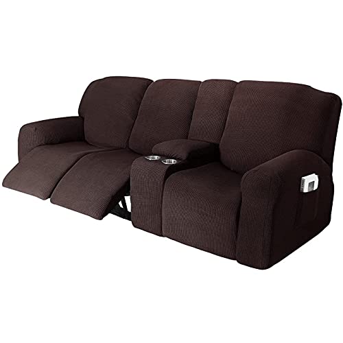Sofabezug, Schonbezug for Liegesofa, Mit Getränkehaltern – Möbelschutzbezug for 2-3-Sitzer-Liegesofa Mit Konsole(D,3 Seater) von NEYTIIR