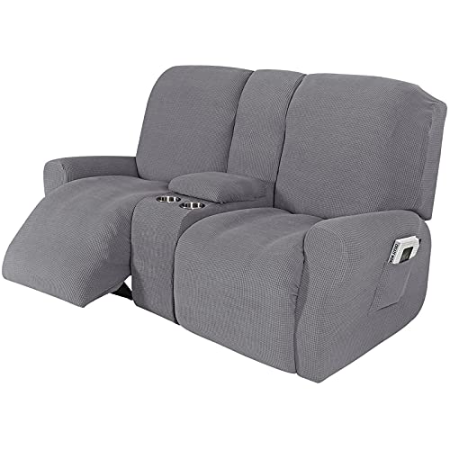 Sofabezug, Schonbezug for Liegesofa, Mit Getränkehaltern – Möbelschutzbezug for 2-3-Sitzer-Liegesofa Mit Konsole(F,2 Seater) von NEYTIIR