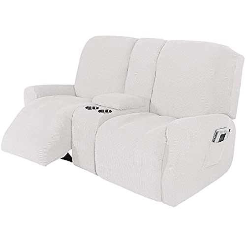 Sofabezug, Schonbezug for Liegesofa, Mit Getränkehaltern – Möbelschutzbezug for 2-3-Sitzer-Liegesofa Mit Konsole(G,2 Seater) von NEYTIIR