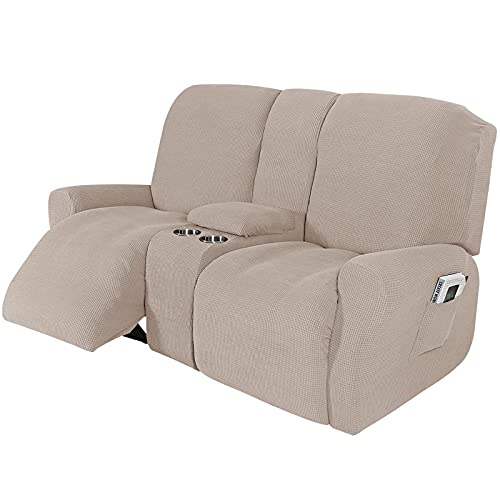 Sofabezug, Schonbezug for Liegesofa, Mit Getränkehaltern – Möbelschutzbezug for 2-3-Sitzer-Liegesofa Mit Konsole(L,2 Seater) von NEYTIIR
