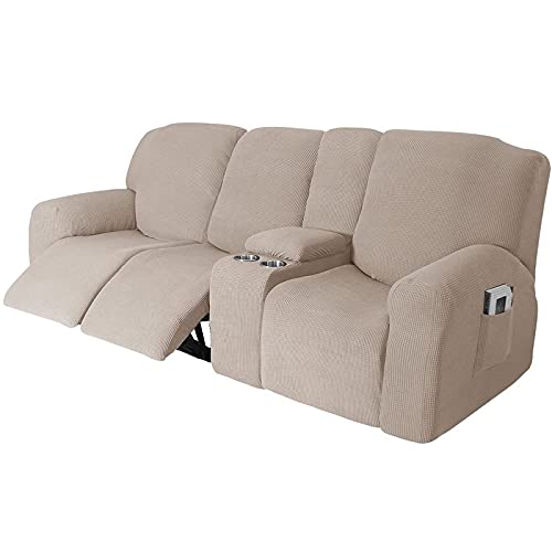 Sofabezug, Schonbezug for Liegesofa, Mit Getränkehaltern – Möbelschutzbezug for 2-3-Sitzer-Liegesofa Mit Konsole(L,3 Seater) von NEYTIIR