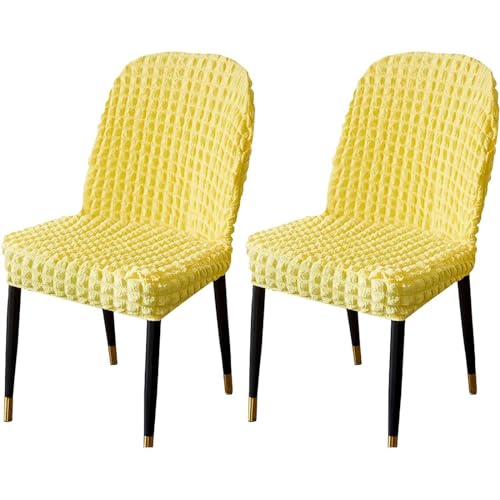 Stretch-Stuhlbezug Mit Gebogener Rückenlehne, Stretch-Stuhlbezüge for Esszimmerstühle, Abnehmbarer Akzentstuhlbezug, Einfache Installation(A,2pack) von NEYTIIR