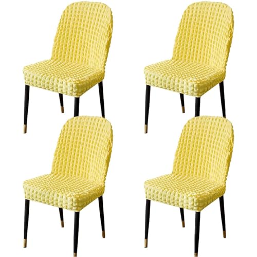 Stretch-Stuhlbezug Mit Gebogener Rückenlehne, Stretch-Stuhlbezüge for Esszimmerstühle, Abnehmbarer Akzentstuhlbezug, Einfache Installation(A,4pack) von NEYTIIR