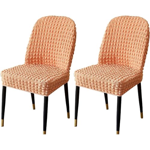 Stretch-Stuhlbezug Mit Gebogener Rückenlehne, Stretch-Stuhlbezüge for Esszimmerstühle, Abnehmbarer Akzentstuhlbezug, Einfache Installation(B,2pack) von NEYTIIR