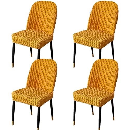 Stretch-Stuhlbezug Mit Gebogener Rückenlehne, Stretch-Stuhlbezüge for Esszimmerstühle, Abnehmbarer Akzentstuhlbezug, Einfache Installation(C,4pack) von NEYTIIR