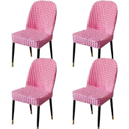 Stretch-Stuhlbezug Mit Gebogener Rückenlehne, Stretch-Stuhlbezüge for Esszimmerstühle, Abnehmbarer Akzentstuhlbezug, Einfache Installation(D,4pack) von NEYTIIR