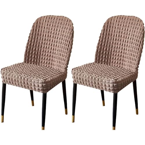 Stretch-Stuhlbezug Mit Gebogener Rückenlehne, Stretch-Stuhlbezüge for Esszimmerstühle, Abnehmbarer Akzentstuhlbezug, Einfache Installation(E,2pack) von NEYTIIR