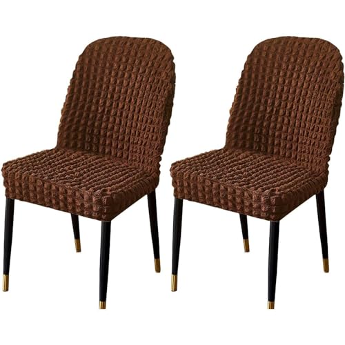 Stretch-Stuhlbezug Mit Gebogener Rückenlehne, Stretch-Stuhlbezüge for Esszimmerstühle, Abnehmbarer Akzentstuhlbezug, Einfache Installation(F,2pack) von NEYTIIR