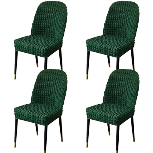 Stretch-Stuhlbezug Mit Gebogener Rückenlehne, Stretch-Stuhlbezüge for Esszimmerstühle, Abnehmbarer Akzentstuhlbezug, Einfache Installation(L,4pack) von NEYTIIR