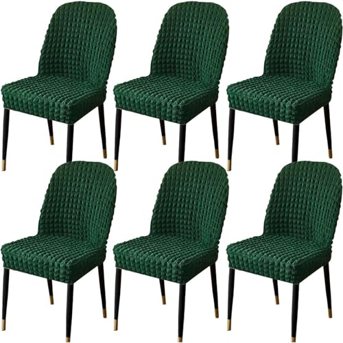Stretch-Stuhlbezug Mit Gebogener Rückenlehne, Stretch-Stuhlbezüge for Esszimmerstühle, Abnehmbarer Akzentstuhlbezug, Einfache Installation(L,6pack) von NEYTIIR