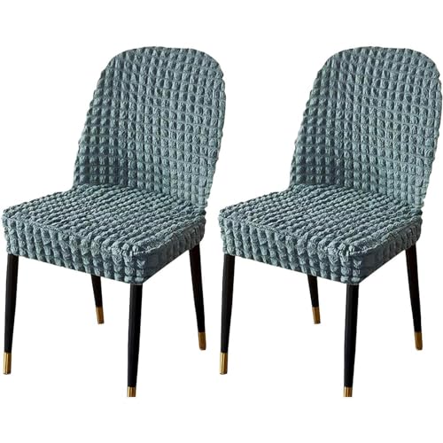 Stretch-Stuhlbezug Mit Gebogener Rückenlehne, Stretch-Stuhlbezüge for Esszimmerstühle, Abnehmbarer Akzentstuhlbezug, Einfache Installation(O,2pack) von NEYTIIR