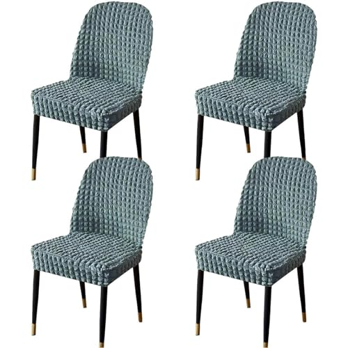 Stretch-Stuhlbezug Mit Gebogener Rückenlehne, Stretch-Stuhlbezüge for Esszimmerstühle, Abnehmbarer Akzentstuhlbezug, Einfache Installation(O,4pack) von NEYTIIR