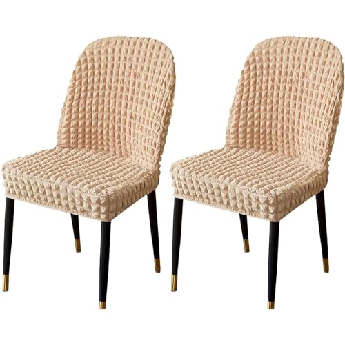 Stretch-Stuhlbezug Mit Gebogener Rückenlehne, Stretch-Stuhlbezüge for Esszimmerstühle, Abnehmbarer Akzentstuhlbezug, Einfache Installation(P,2pack) von NEYTIIR