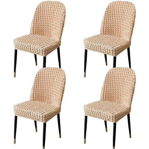 Stretch-Stuhlbezug Mit Gebogener Rückenlehne, Stretch-Stuhlbezüge for Esszimmerstühle, Abnehmbarer Akzentstuhlbezug, Einfache Installation(P,4pack) von NEYTIIR