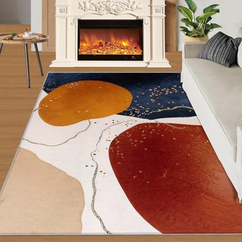 Teppich Kinder Teenager Jungen Spielmatte 3D Abstrakte Marmorstruktur Gedruckt Teppich Wohnzimmer Schlafzimmer Dekoration(Ink Graffiti,180 x 270 cm) von NEYTIIR