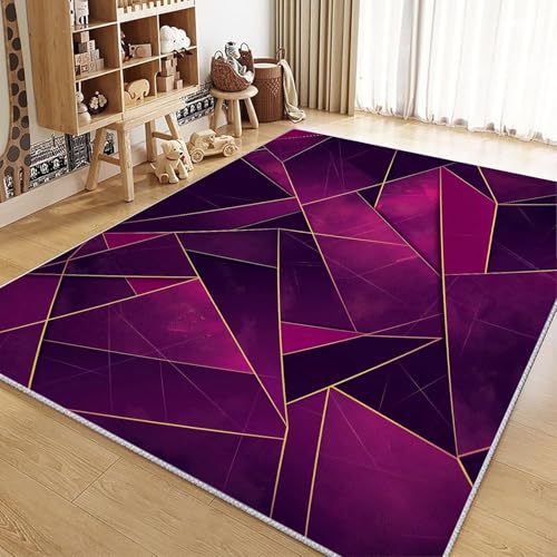 Teppich Marmor Optik - Teppich Wohnzimmer, Großer Abstrakt Modern, Weich Kurzflor & Waschbar rutschfest Wohnzimmerteppich(C,140x200cm) von NEYTIIR