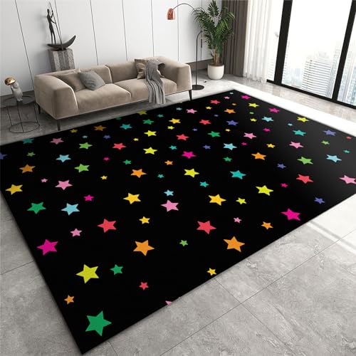 Teppiche Cartoons Für Kinder, Teppich, Kurzer Samtiger Apartmentteppich, Pflegeleicht, Langlebig Für Wohnzimmer, Arbeitszimmer(Pattern5,160x220cm) von NEYTIIR