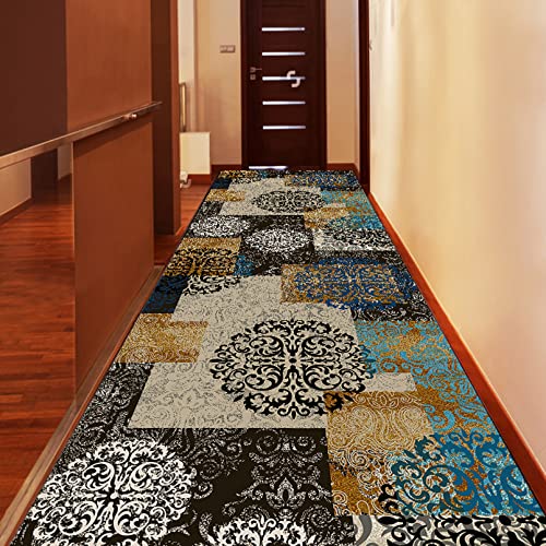 Teppichläufer - Läufer Für Küche, Flur & Wohnraum - Feinschlingen Teppich - rutschfest & Antistatisch - Küchenläufer Flurteppich Flurläufer(#7,1.2m x 3.5m) von NEYTIIR
