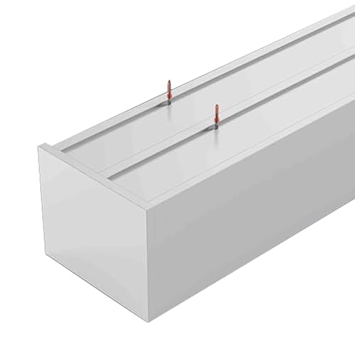Vorhang-Balken, Aluminium-Fenstervolant-Box, Wand-/Deckenmontage, Doppelte Vorhangschiene Mit Rollen, Dekoratives Panel For Zuhause(Ceiling Mounted,2.2m(7.2ft)) von NEYTIIR