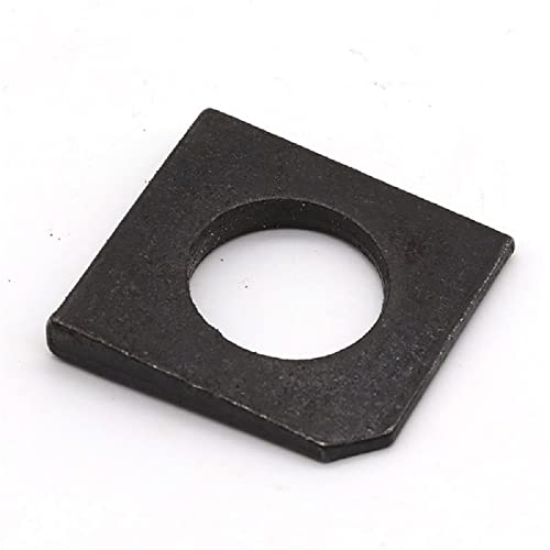 Ctongrun-Flache Unterlegscheiben M6 M8 M10 M12 M14 M16 M 20 M30 quadratische schräge Unterlegscheibe gekerbter Edelstahl 304 oder schwarzer U-Stahl GB853, 2-20 Stück, gute Korrosionsbeständigkeit(Nero von NEZIH