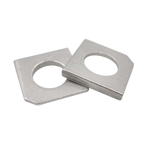 Ctongrun-Flache Unterlegscheiben M6 M8 M10 M12 M14 M16 M 20 M30 quadratische schräge Unterlegscheibe gekerbter Edelstahl 304 oder schwarzer U-Stahl GB853, 2-20 Stück, gute Korrosionsbeständigkeit(Stai von NEZIH