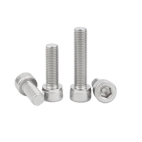 Ctongrun-Zylindrische Kopfschrauben M3 M4 M5 M6 Steigung 0,35/0,5/0,75 mm Edelstahl Feingewinde Sechskantschraube Inneneckschraube Langlebig und robust(10Pcs M4x0.5x30mm) von NEZIH