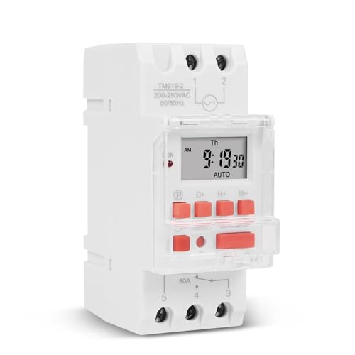 NEZIH Heavy Duty 5000 W 30 A Wöchentlich 7 Tage Programmierbare Digitale Zeitschaltuhr Relais Timer Steuerung AC 220 V 230 V Din-schiene Montage 1 Stücke (Color : Minute Type) von NEZIH