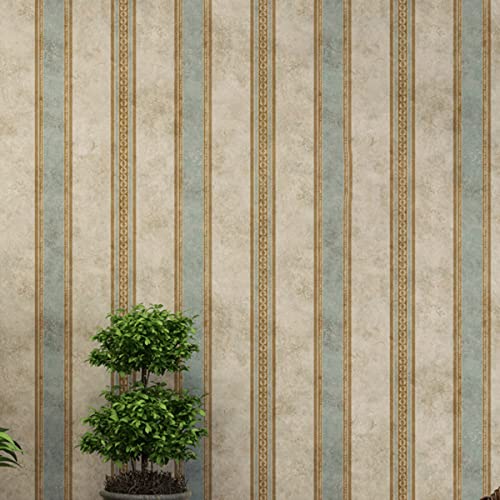 NEZIH Retro Nostalgische Tapete Vertikale Streifen Nicht Selbst Adhäsive Tapete von NEZIH