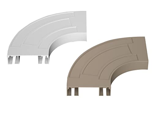 NEZIH Silence Vorhangschiene Aus Aluminiumlegierung,Doppelte Vorhangschienen Mit 90-Grad-Ecke Für U/L-Geformte/Gerade Fenster/White/90° Angle Turn von NEZIH