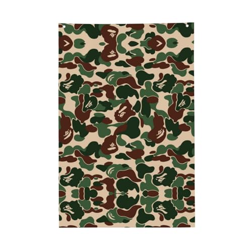 Nezih Aniaml Gartenflagge, Camouflage, Grün, 90 x 60 cm, Dekoration für Zuhause, Büro, Wandkunst, Hof, Terrasse, Veranda von NEZIH