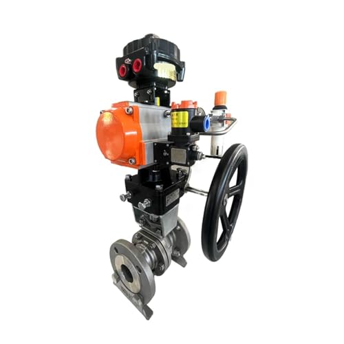 1/2-8 Zoll pneumatischer O-Ring-Kugelhahn aus Edelstahl mit hartem Sitz und Handrad-Steuerventilantrieb(2 1 2in,CPVC_2.5MPA) von NEZUCHPV
