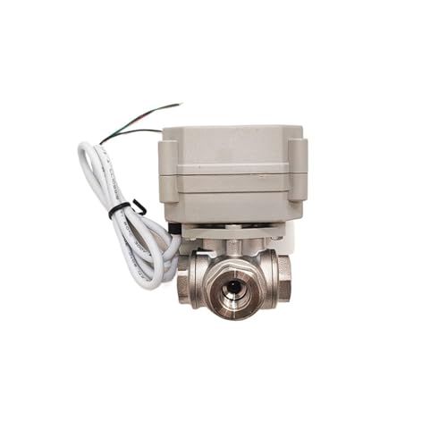 1/4 Zoll 8-Wege-Dreiwege-Elektrokugelhahn Edelstahl-Elektroventil DC5V 12V 24V(T Bore Flow B,NPT_5V_CR301) von NEZUCHPV