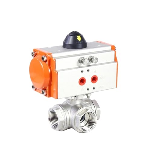 304 Edelstahl Innengewinde doppeltwirkend 65 Innengewinde pneumatisches Kugelventil(T Type) von NEZUCHPV