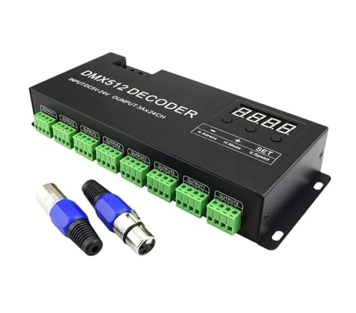 512-Decoder mit Digitalanzeige-Dimmtreiber RGBW 24-Kanal-LED-Decoder-Controller for Lampe DC5V-24V (24 Kanäle)(24 channle) von NEZUCHPV