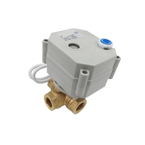 T-Stück 8 10 G1/4" G3/8" Mikro-Elektrokugelhahn horizontales T-Stück(3/8inch,L TYPE_DC24V_CR201) von NEZUCHPV