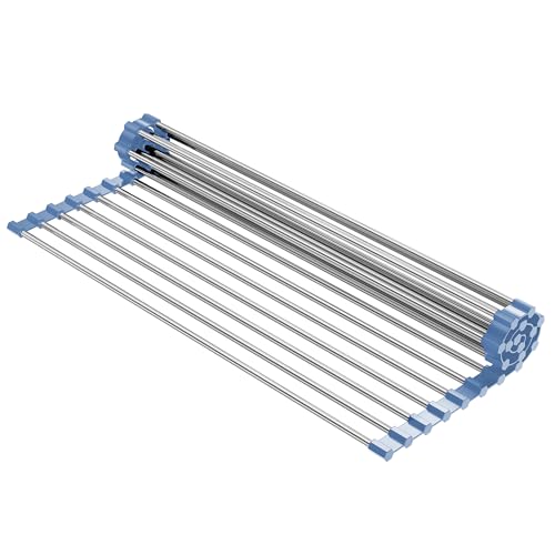 NEZUIBAN Abtropfgestell mit aufrollbarem und über der Spüle für Küche, 44,5 x 30 cm, Grau NEZUIBAN Abtropfgestell mit aufrollbarem und über der Spüle für Küche, 44,5 x 30 cm, Grau von NEZUIBAN
