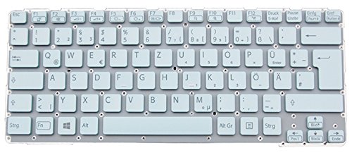 NExpert Orig. QWERTZ Tastatur für Sony Vaio SVE14A1S1R SVE14A1S6E SVE14A1S6R Neu Weiss DE von NExpert