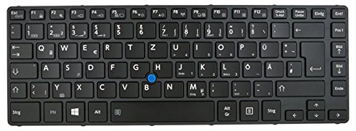 NExpert Orig. deutsche Tastatur für Toshiba Tecra A40-C A40-C-17C A40-C-17D A40-C-17E A40-C-17J Serie DE beleuchtet mit Backlight Hinterbleuchtung und Maussticker Neu von NExpert
