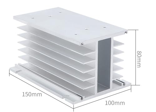 1 stücke 10A 25A 40A 60A 80A AA Dreiphasiges SSR AC-Steuerung AC-Aluminiumheizkörper for 40AA Kühlkörper SSR AC-zu-AC-Waschbecken Solid State Relais(For 10-100A 3-L) von NFDBDGZD
