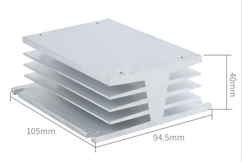 1 stücke 10A 25A 40A 60A 80A AA Dreiphasiges SSR AC-Steuerung AC-Aluminiumheizkörper for 40AA Kühlkörper SSR AC-zu-AC-Waschbecken Solid State Relais(For 10-40A 3-S) von NFDBDGZD