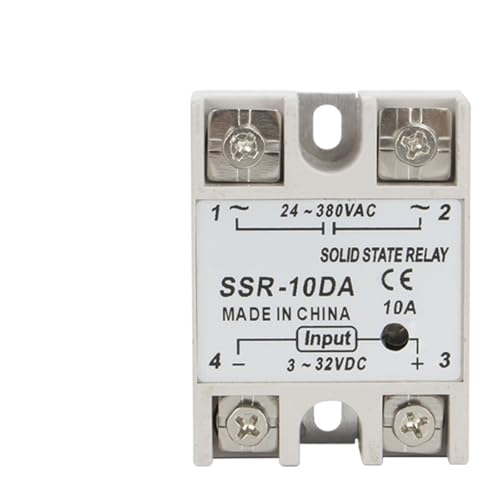 1 stücke 10A 25A 40A DA Einphasig DC Steuerung AC Kühlkörper 24-480VAC Zu 3-32VDC SSR-10DA 25DA 40DA Solid State Relais(10DA) von NFDBDGZD