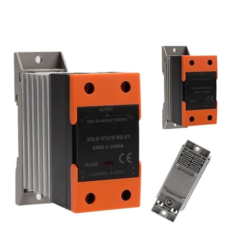 1 stücke Din-schiene Solid State Relais mit Heizkörper SSR 10DA 25DA 40DA 60DA 80DA 100DA 120DA DC Steuer AC Einphasig SSR DD DA AA(DC to AC,GSR2-1-80A) von NFDBDGZD