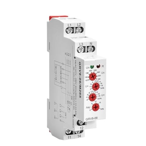 1 stücke GRV8-06 Spannung Control Relais mit 6 funktion Einstellbare Spannung Asymmetrie Verzögerung Zeit Phase Schutz Relais(GRV8-06D M265) von NFDBDGZD