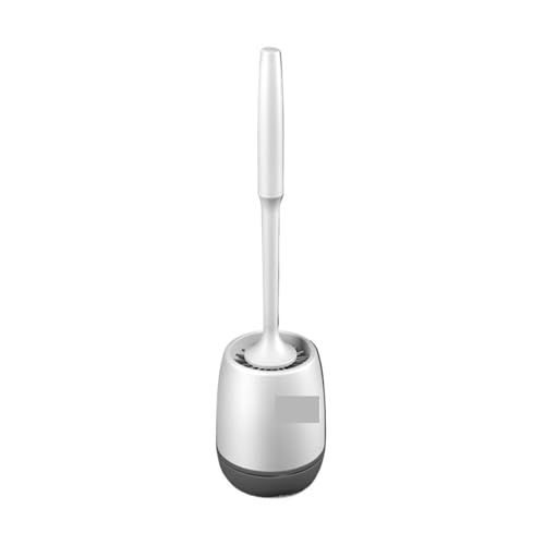 Klobürste Toilettenbürste mit Silikonkopf, Wandmontage, Reinigungsbürste, Toilettenbürste mit langem Griff, Badezimmer-Zubehör-Sets(Floorstanding Gray) von NFEKLFI