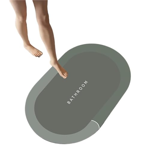 NFEKLFI badematte Wasserabsorbierende Bodenmatte fürs Badezimmer, Kieselalgen-Schlamm-Pad, schnelltrocknende Fußmatte for den Badezimmereingang, rutschfeste Haushaltsmatte, Türzugangspad(Green,60X90) von NFEKLFI