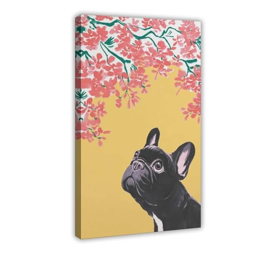 NFFBGFD Bunter Hunde-Druck, Leinwandposter, Schlafzimmer, Dekoration, Landschaftsdekoration, Geschenk, 30 x 45 cm von NFFBGFD
