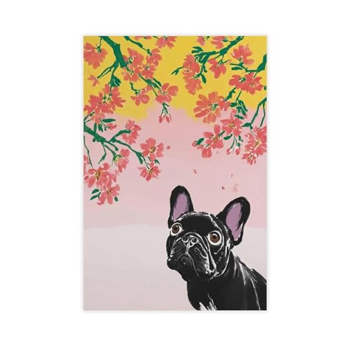 NFFBGFD Bunter Hundedruck, Leinwandposter, Wandkunstdruck, Bild, Gemälde, 50 x 75 cm von NFFBGFD